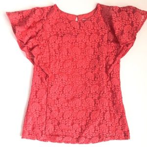 Floral Peachy Lace Top